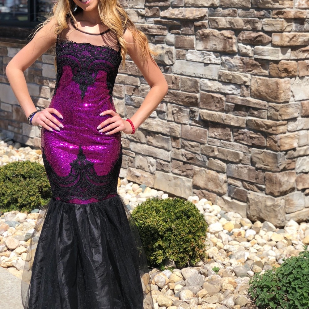 Purple and Black (Prom) Dress